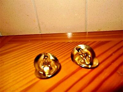 Retro Gold Metal Swirl Clip On Earrings Excellent Condition ***REDUCED***