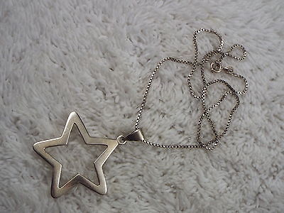 Sterling Silver Star Pendant Necklace (C48)