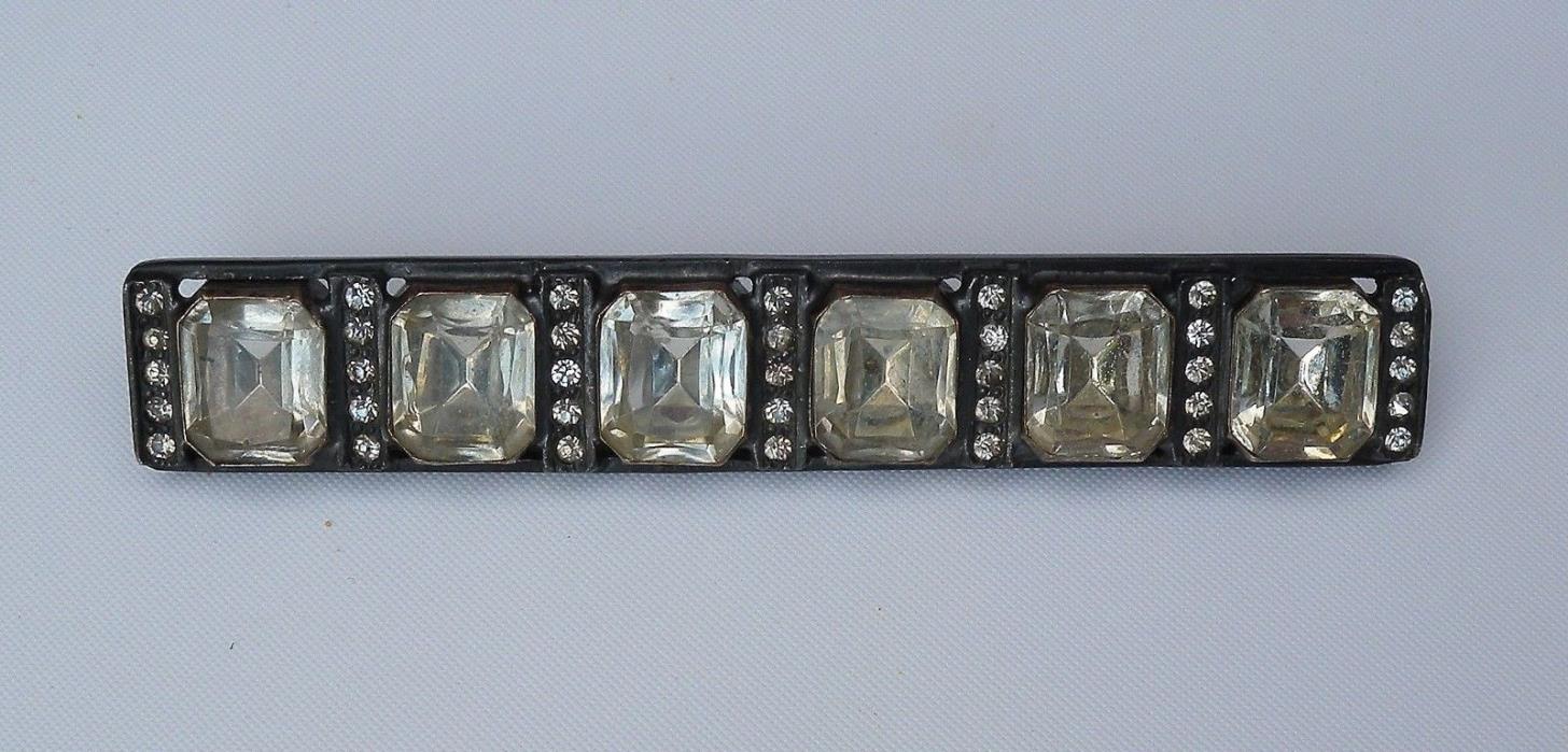 Victorian Brooch Paste Diamond Rhinestone...27g