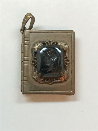 Vintage Picture Locket With Curved Roman Soldier