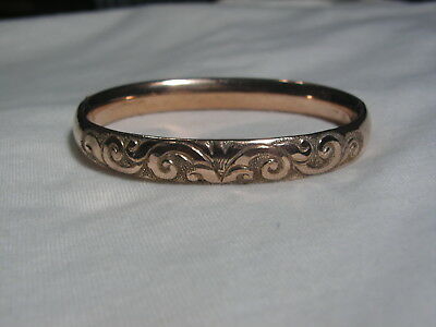 ...Victorian Rose Gold Filled Deep Design Hinge Bracelet...
