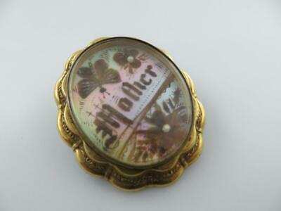 Vintage, Victorian MOTHER Brooch Pin Handpainted