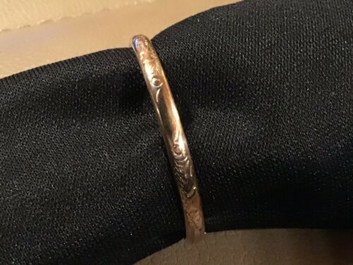 Antique PC CO Child/Baby Etched Gold Filled Bangle Bracelet