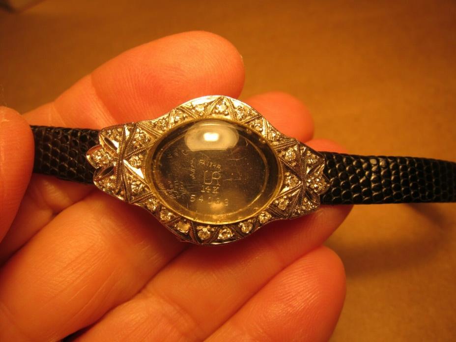 Antique Untermeyer Robbins Watch Case Bracelet 14K Art Deco Fine Jewelry