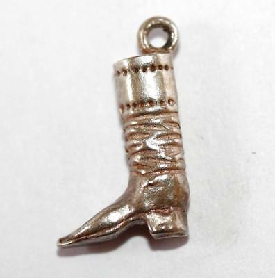 Lucky Boot Sterling Silver Vintage Bracelet Charm With Gift Box 2.2g