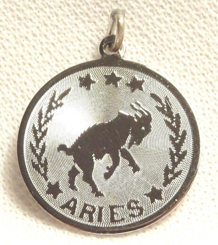 Aries Charm Sterling Silver New Old Stock Vintage Danecraft zodiac astrology