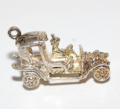 Classic Car Sterling Silver Vintage Bracelet Charm With Gift Box