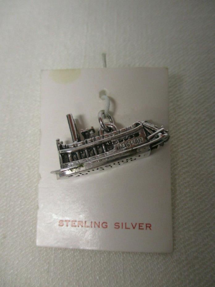 VTG STERLING SILVER BELLE OF LOUISVILLE KENTUCKY RIVERBOAT CHARM 1