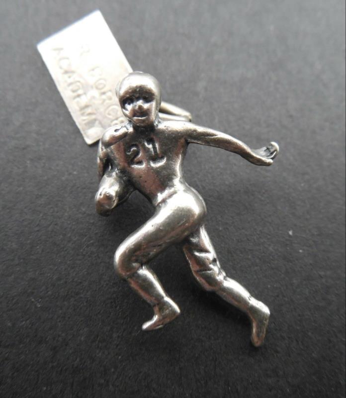 Vintage - Bell Sterling - Air Force Academy - Football Player - 3D Silver Charm
