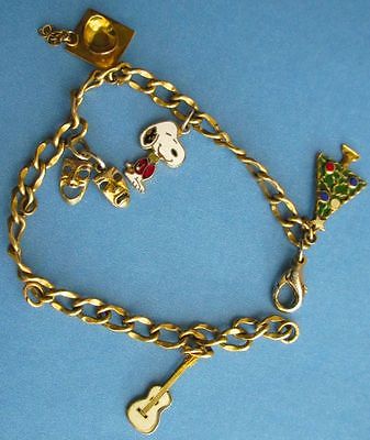 Sterling Silver Vintage Charm Bracelet with Charms