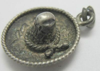 Vintage Tencha Sterling Silver 925 3D Sombrero Mexican Hat Charm