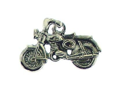 Motor Cycle  Charm/ Pendant in Sterling    Vintage Charm 3/D