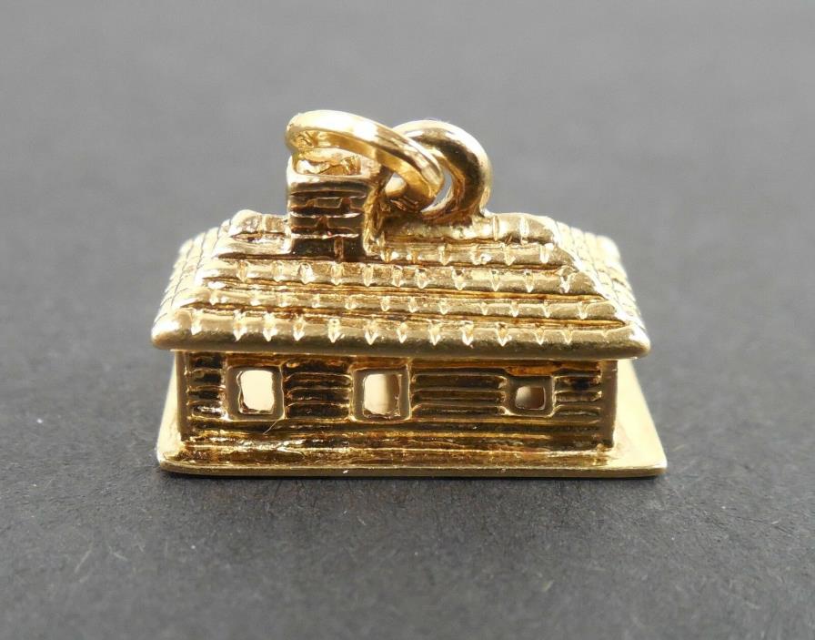 Vintage -Beau Sterling - Ranch House - With Original Jump Ring -Vermiel 3D Charm