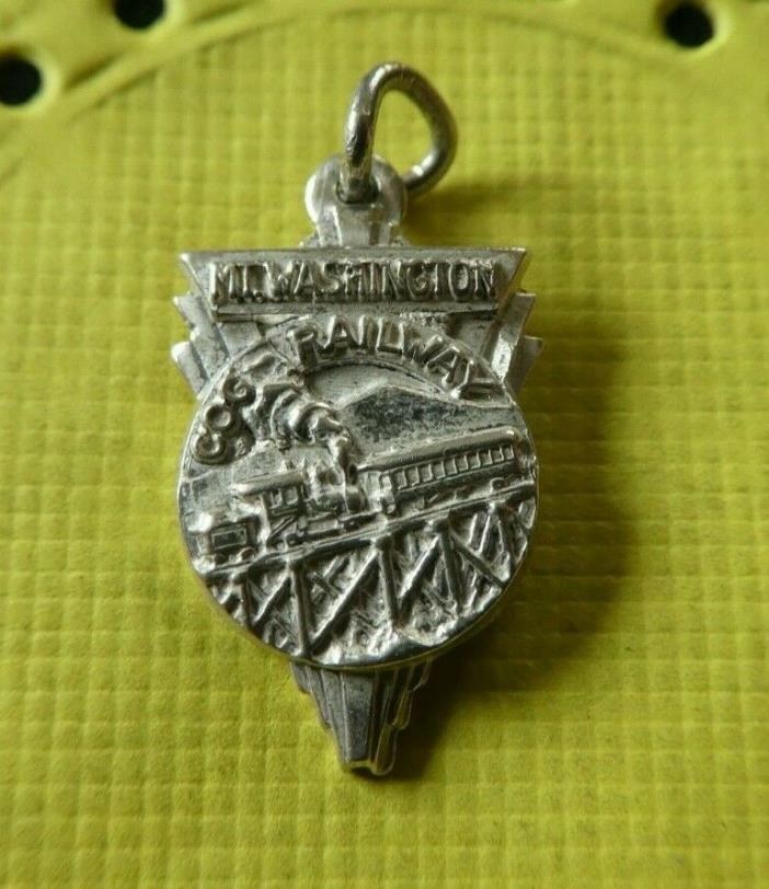 Vtg Sterling Silver Mount Washington Cog Railway New Hampshire Railroad Charm