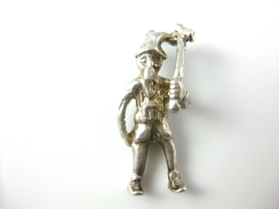 Vintage Sterling Silver Man with Axe Charm