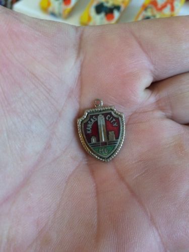 Vintage 925 Sterling Silver KANSAS CITY, MO  Travel SHIELD Charm very nice