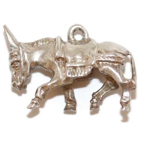 Pack Mule Burro Sterling Silver Vintage Bracelet Charm With Gift Box 4.8g