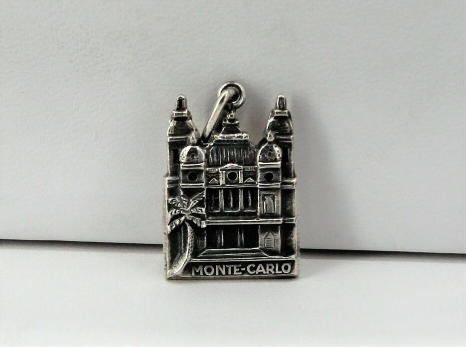 Sterling Silver Monte Carlo Detailed Charm