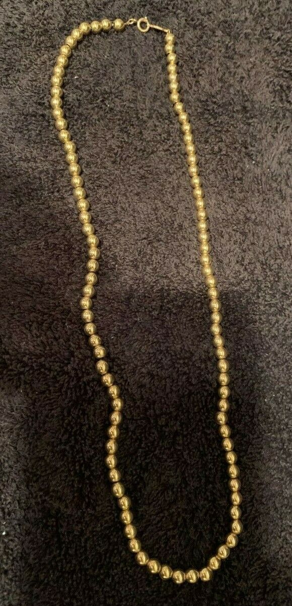 Napier Necklace Vintage Gold Tone Beads