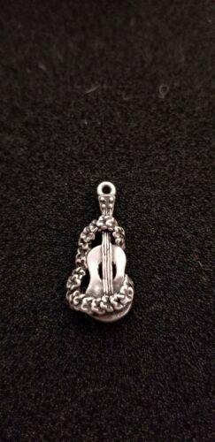 Vintage Sterling Silver Ukulele with Lei Charm or Pendant