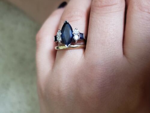Vintage EFFY BITA gorgeous sapphire and diamonds engagement ring