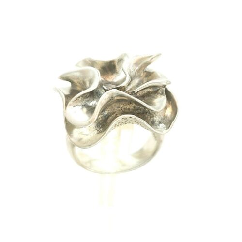 Silpada Large Chunky Modernist Rose Ring Size 7