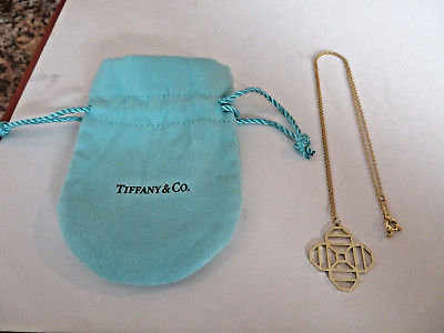 18K Yellow Gold Tiffany & Co. Paloma Picasso Zellige Collection Necklace Pendant