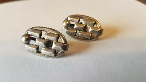 Danecraft Sterling Vintage Clip Earrings Modern Excellent Condition