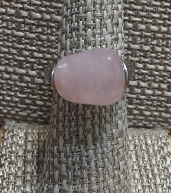 Sarah Coventry Sterling Silver Rose Quartz Ring Size 9, New