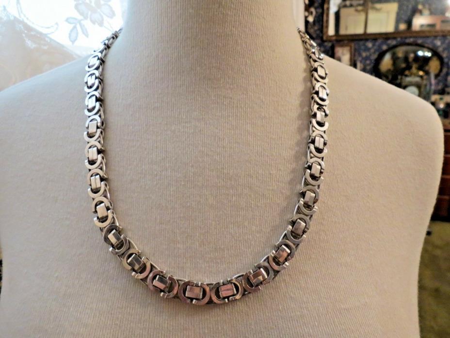 Sterling Silver Chain Necklace Italy 23.5