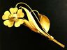 Truart sterling silver flower pin with gold vermeil