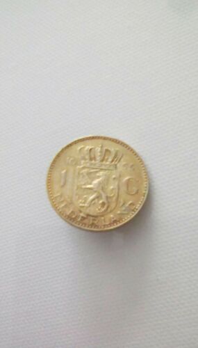 Vintage COIN SILVER 1955 Netherlands 1 Gulden Men's TIE CLIP