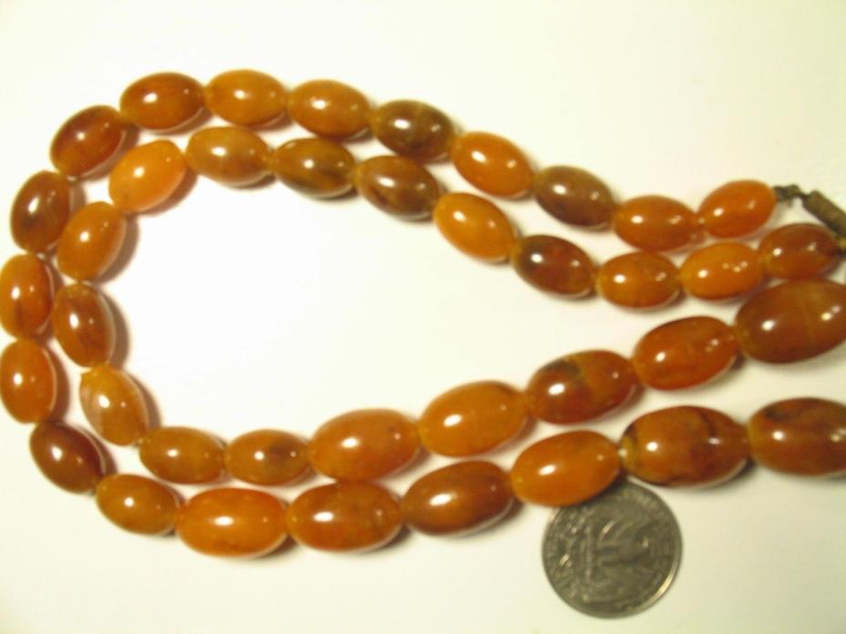 Antique Baltic Amber Necklace Extra Long