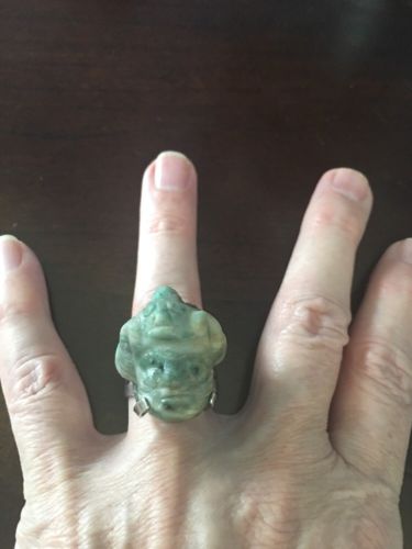 Vintage Silver and Jade Ring