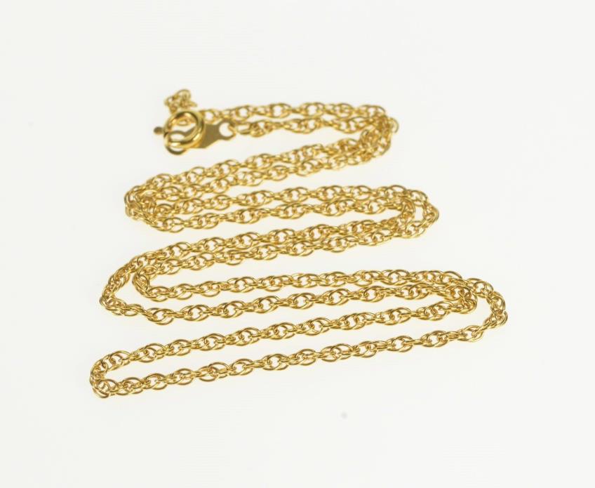 14K 1.7mm Cable Rolling Twist Link Chain Necklace 15.75