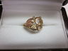 RARE! Vintage BLACKHILLS GOLD 10K/12K Pink Yellow Green GOLD LEAF Ring Sz 3 3/4