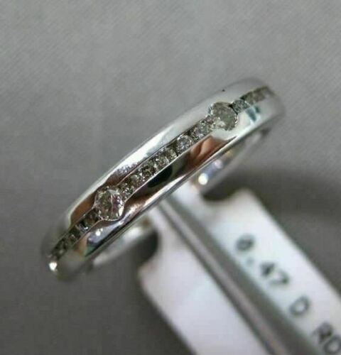 .47CT DIAMOND 14KT WHITE GOLD 3D SEMI ETERNITY ETOILE WEDDING ANNIVERSARY RING