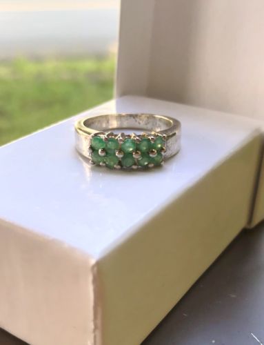 vintage sterling silver Emerald Ring