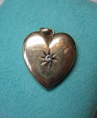 .15CT Diamond Heart Locket Victorian Wedding Jewelry 10K Rose Gold Belle Epoque