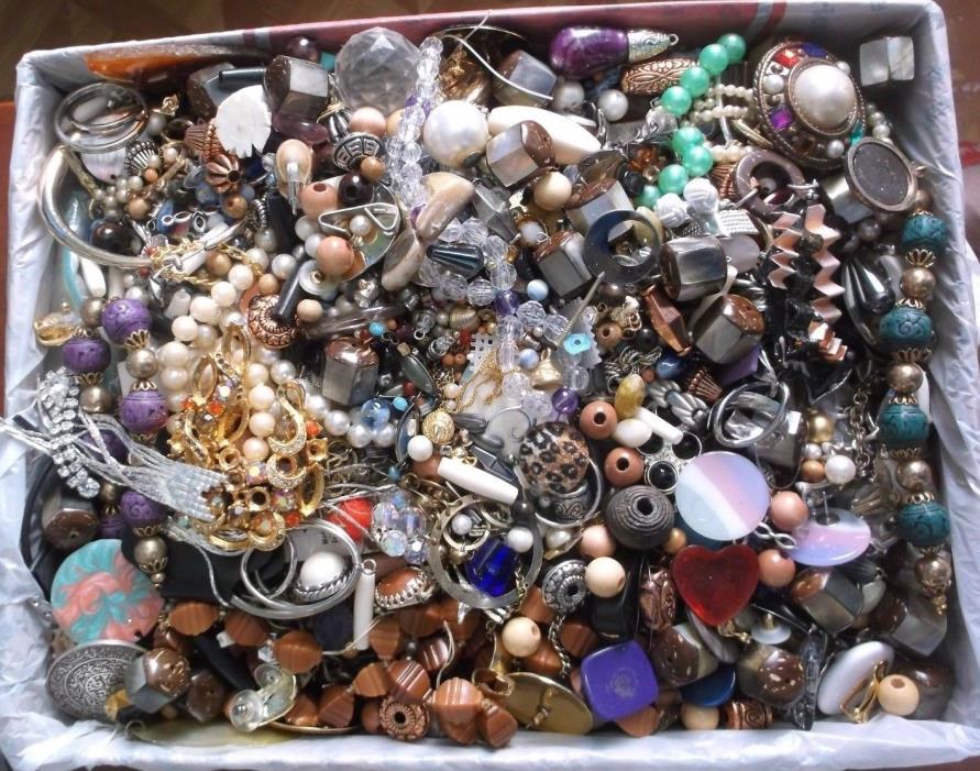 Lot of Vintage To Now Jewelry for Repurpose,Crafts,Repair - 16 LBS.  4 Oz   #8