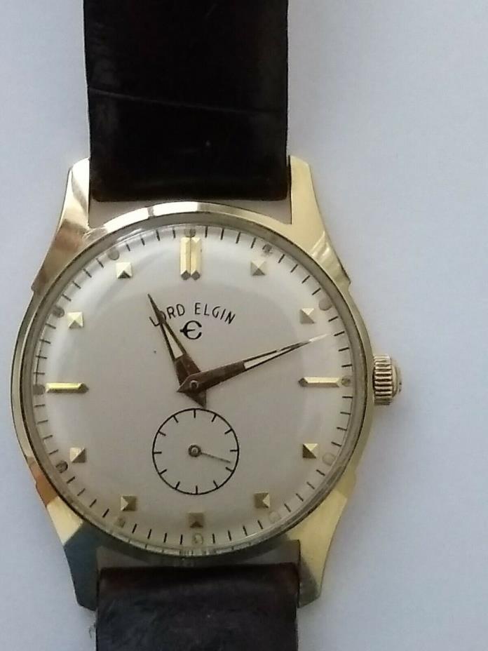 1960's 14kt Gold Lord Elgin Men's Wrist Watch .
