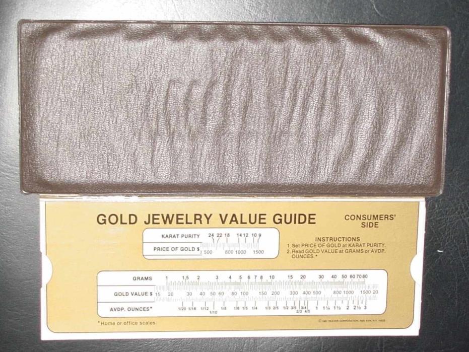 Gold Jewelery Value Guide