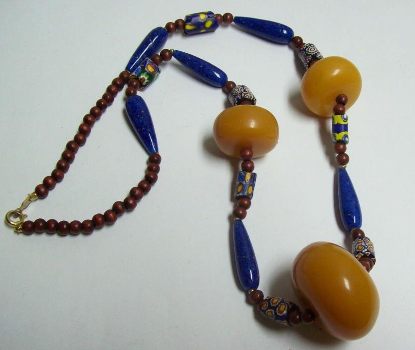 Vintage Mixed Medium TRADE BEAD Necklace