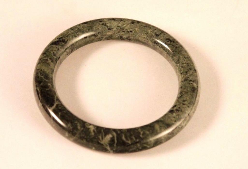 Vintage Green Soapstone Bangle  Bracelet