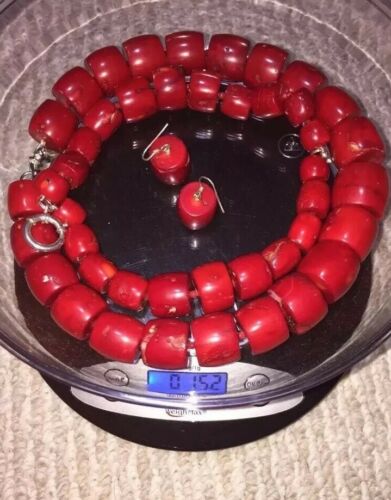 Genuine Red Coral Bead Set ? 430+ Grams