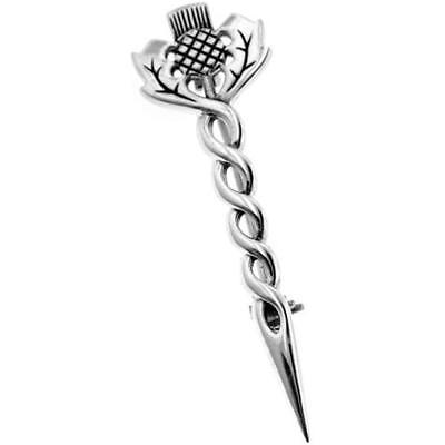 Sterling Silver Celtic Scottish Thistle Kilt Brooch Or Cloak Pin Brooches And