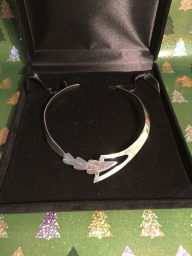 Vintage Mexican Taxco Modernist Sterling Silver neck collar