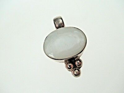 VINTAGE ESTATE STERLING SILVER GENUINE MOTHER OF PEARL PENDANT 925 MEXICO
