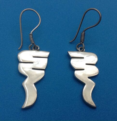 Taxco 925 Sterling Silver Scribble Earrings A Classic A Minimalist Taxco Design