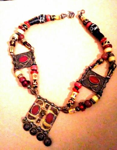 Antique African Chinese, Indian, Tribal, handmade Necklace